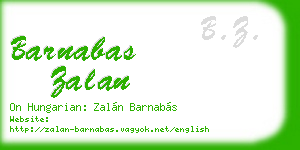 barnabas zalan business card