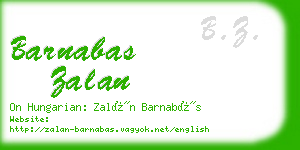 barnabas zalan business card